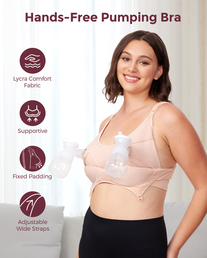 littlehex Hands-Free Pumping Bra All-in-One with Fixed Padding