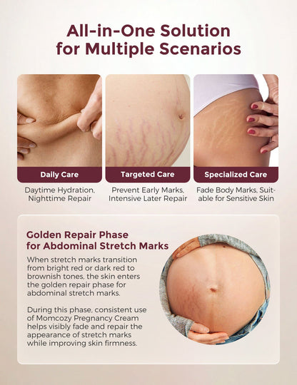 Pregnancy Comfort Bundle:  Stretch Mark Cream, Pregnancy Pillow