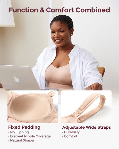 littlehex Hands-Free Pumping Bra All-in-One with Fixed Padding