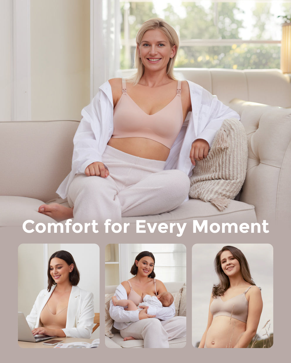 Ultra Soft Seamless Nursing Bra YN21 & The Original: Our Basic Pumping Bra YN08 Bundle