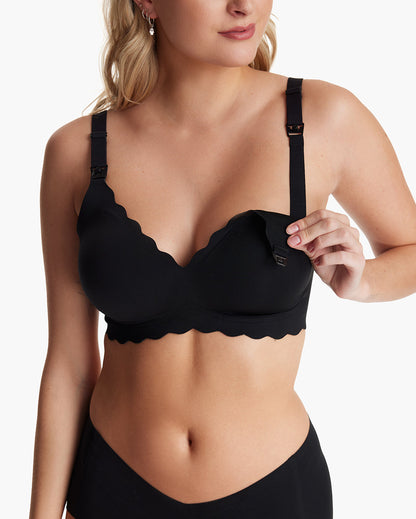 Jelly Strip - Seamless Floral Push up Nursing Bra au - YN46