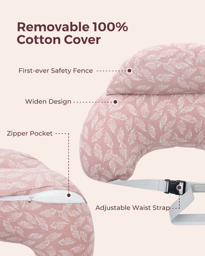 Multifunctional and Adjustable Nursing Pillow - Light Pink