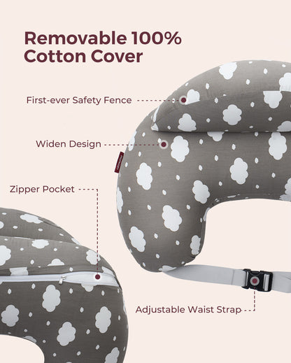 Multifunctional and Adjustable Nursing Pillow - Light Pink