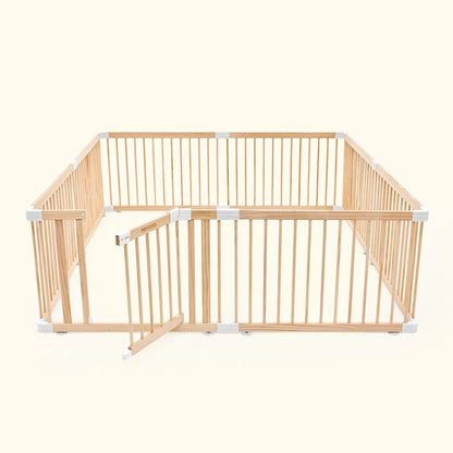 LittleHex  Customizable Natural Wood Playpen for Babies & Toddlers