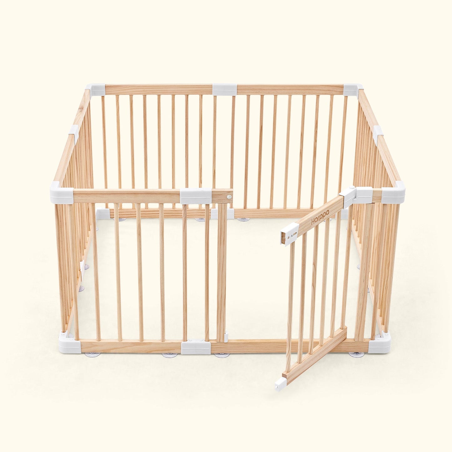 LittleHex  Customizable Natural Wood Playpen for Babies & Toddlers
