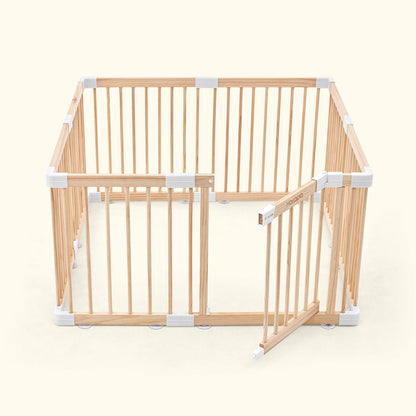 LittleHex  Customizable Natural Wood Playpen for Babies & Toddlers