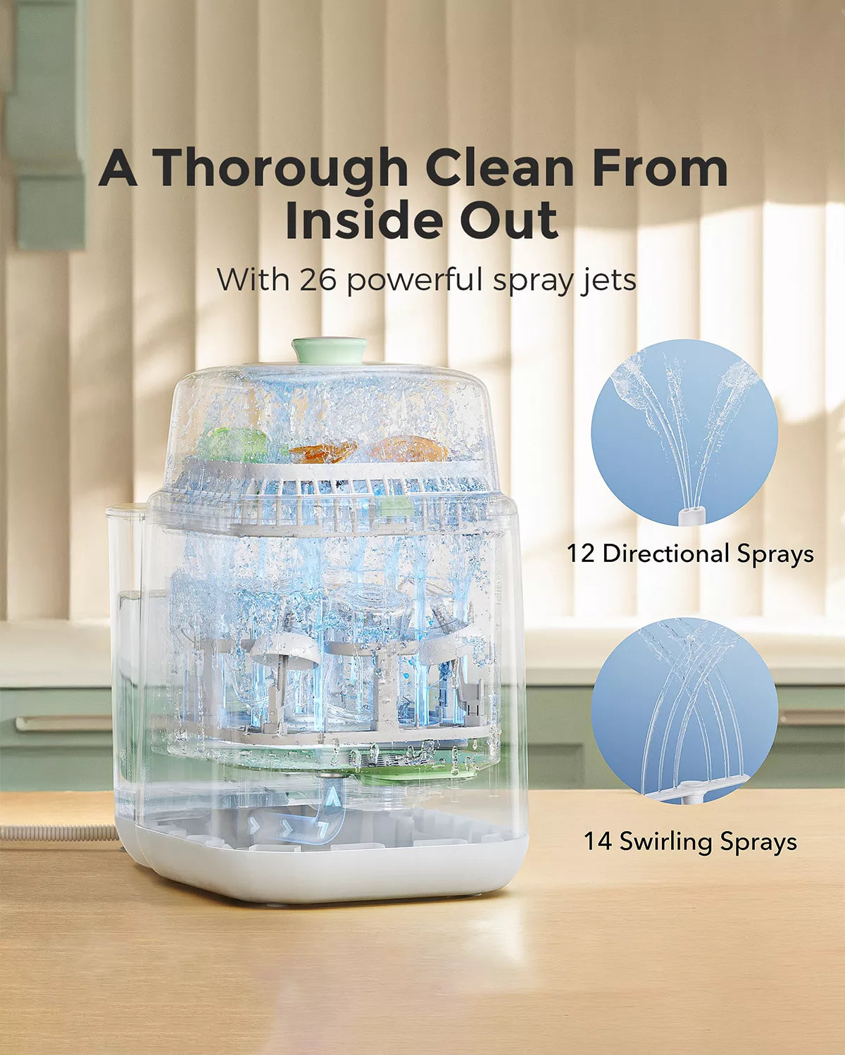 Clean & Feeding Bundle: Bottle Washer and High Chair and Washing Block | US