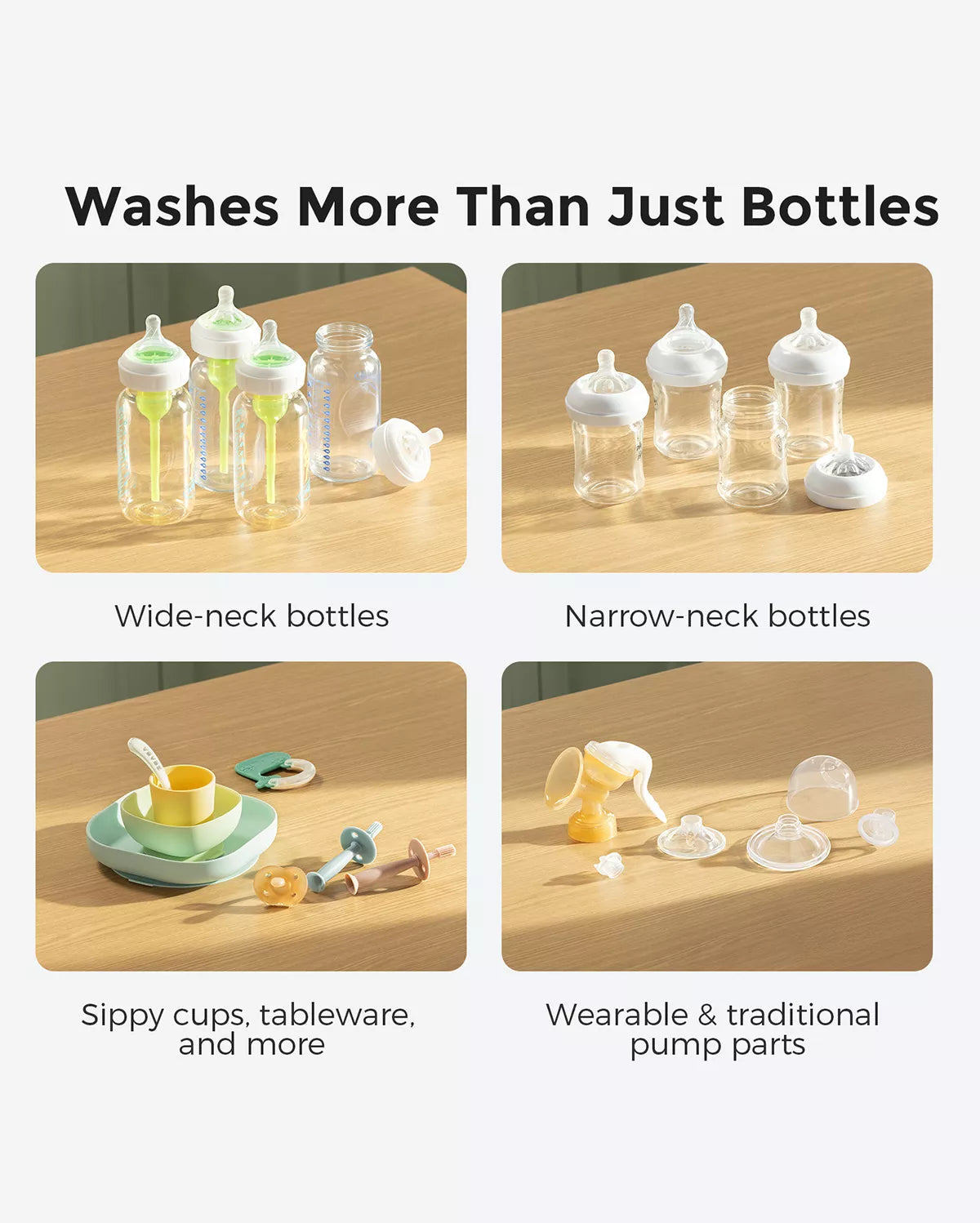 Clean & Feeding Bundle: Bottle Washer and High Chair and Washing Block | US